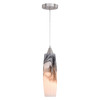 Vaxcel Milano 4.25-in. W Mini Pendant London Fog Glass, satin nickel finish P0326